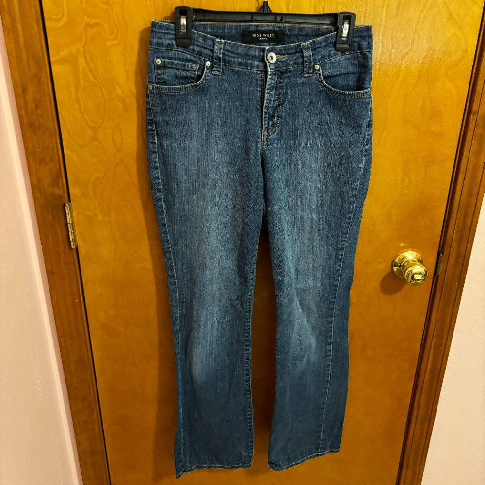 Nine West West End Midrise Jeans Button Pockets Size 6 - Picture 2 of 16